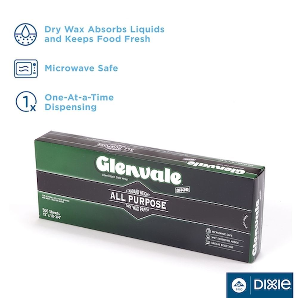 Glenvale 10 x 10.75 inch Interfolded Deli Paper, 500 count -- 12