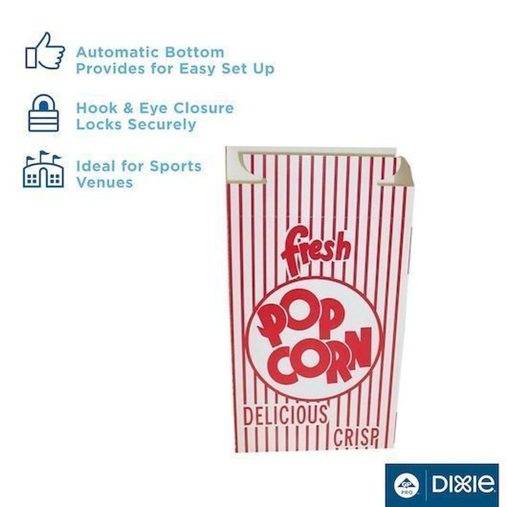 Great Western Popcorn Box, 1.25 Ounce Capacity -- 500 Per Case
