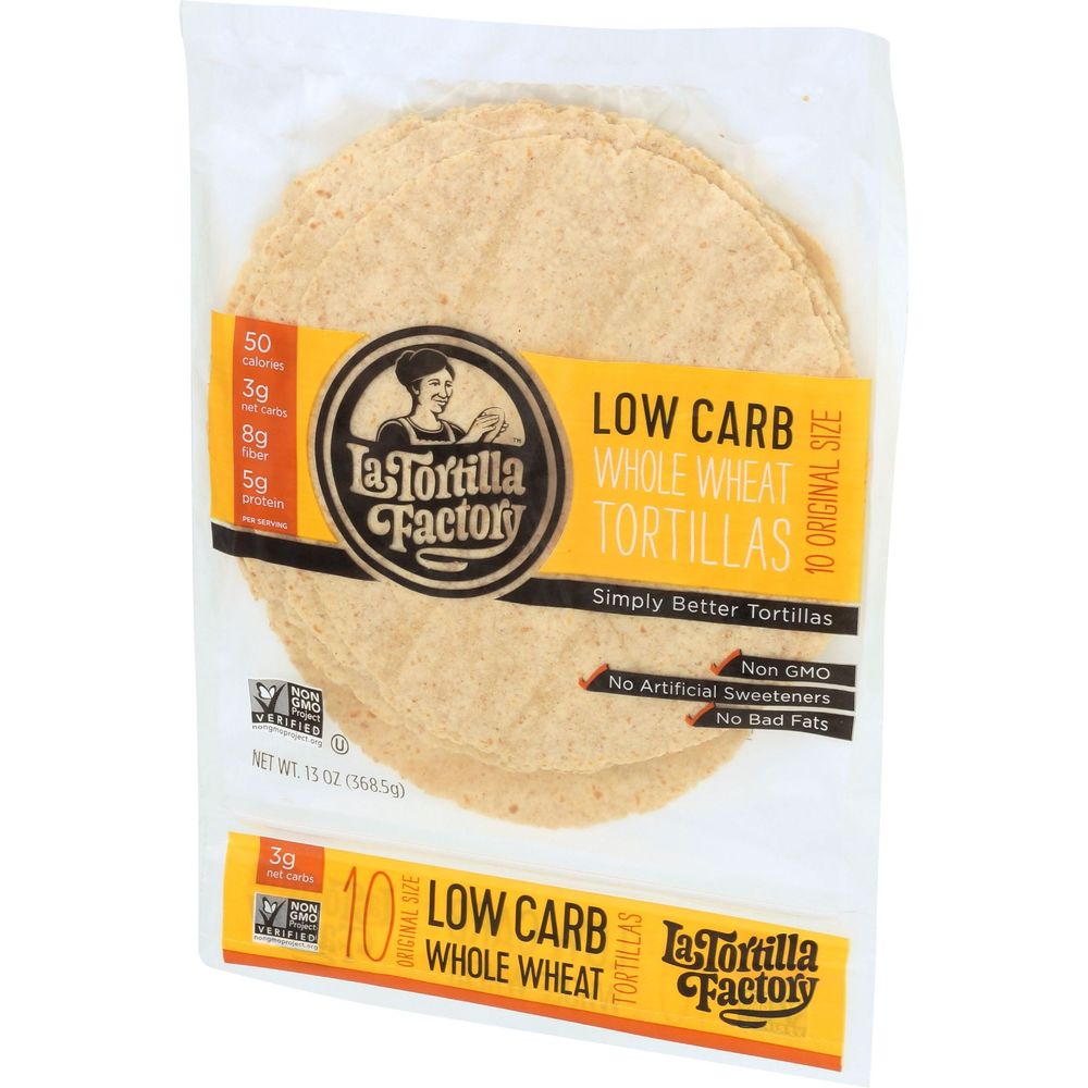 ✦SACLA✦ La Tortilla Factory 7 inch Low Carb Whole Wheat Flour Tortilla, 13