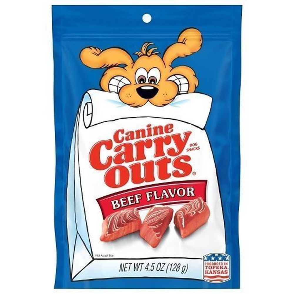 Canine Carry Outs Beef Flavor Dog Snacks, 4.5 Ounce -- 12 Per Case