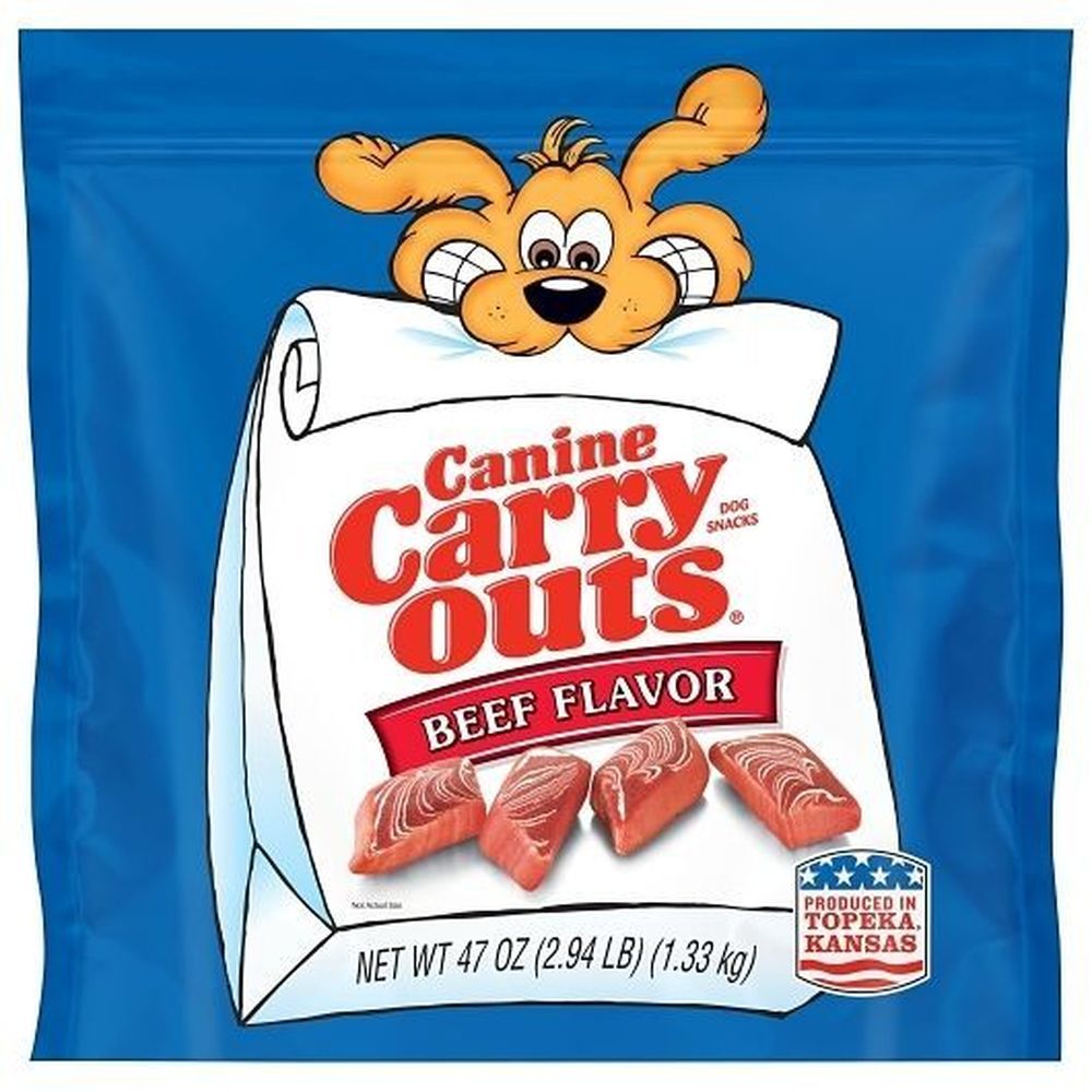 Canine Carry Outs Beef Flavor Dog Treats, 47 Ounce -- 4 Per Case