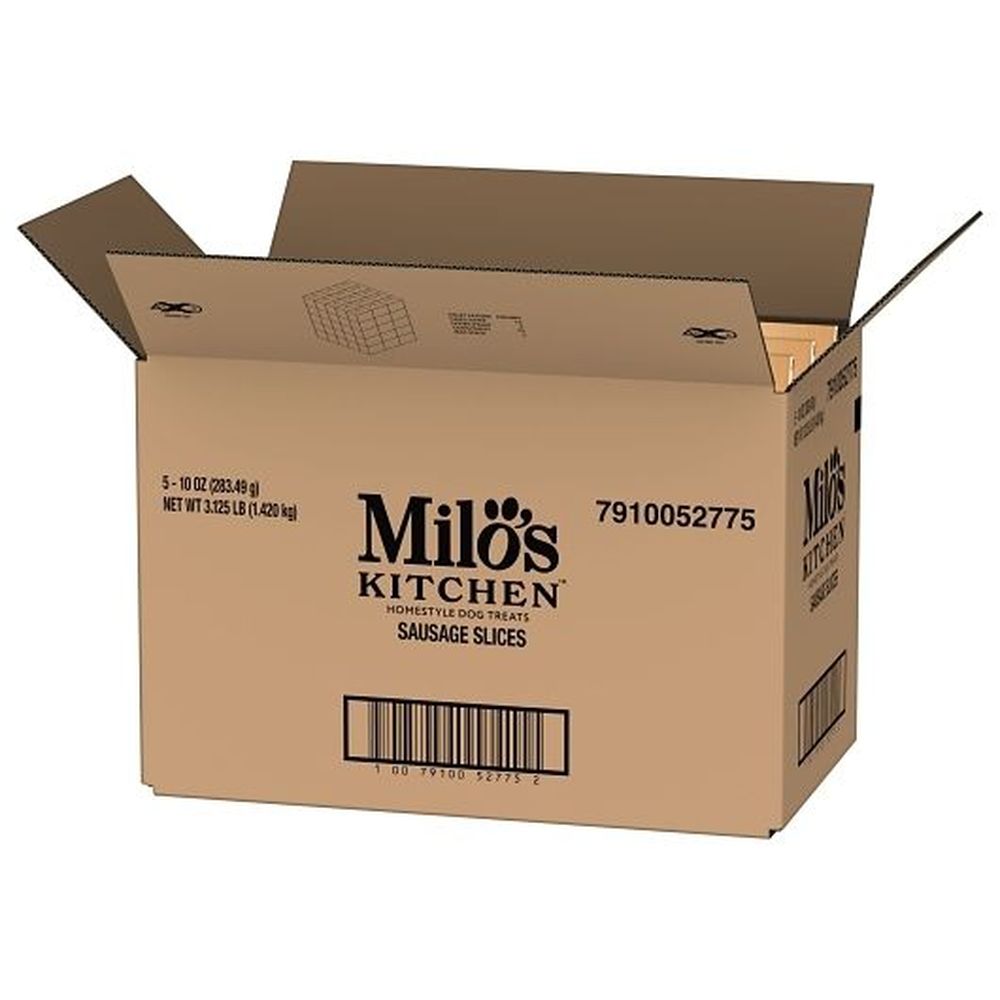 Milos Kitchen Beef Sausage Slices And Rice For Dog Treats, 10 Ounce -- 5 Per Case
