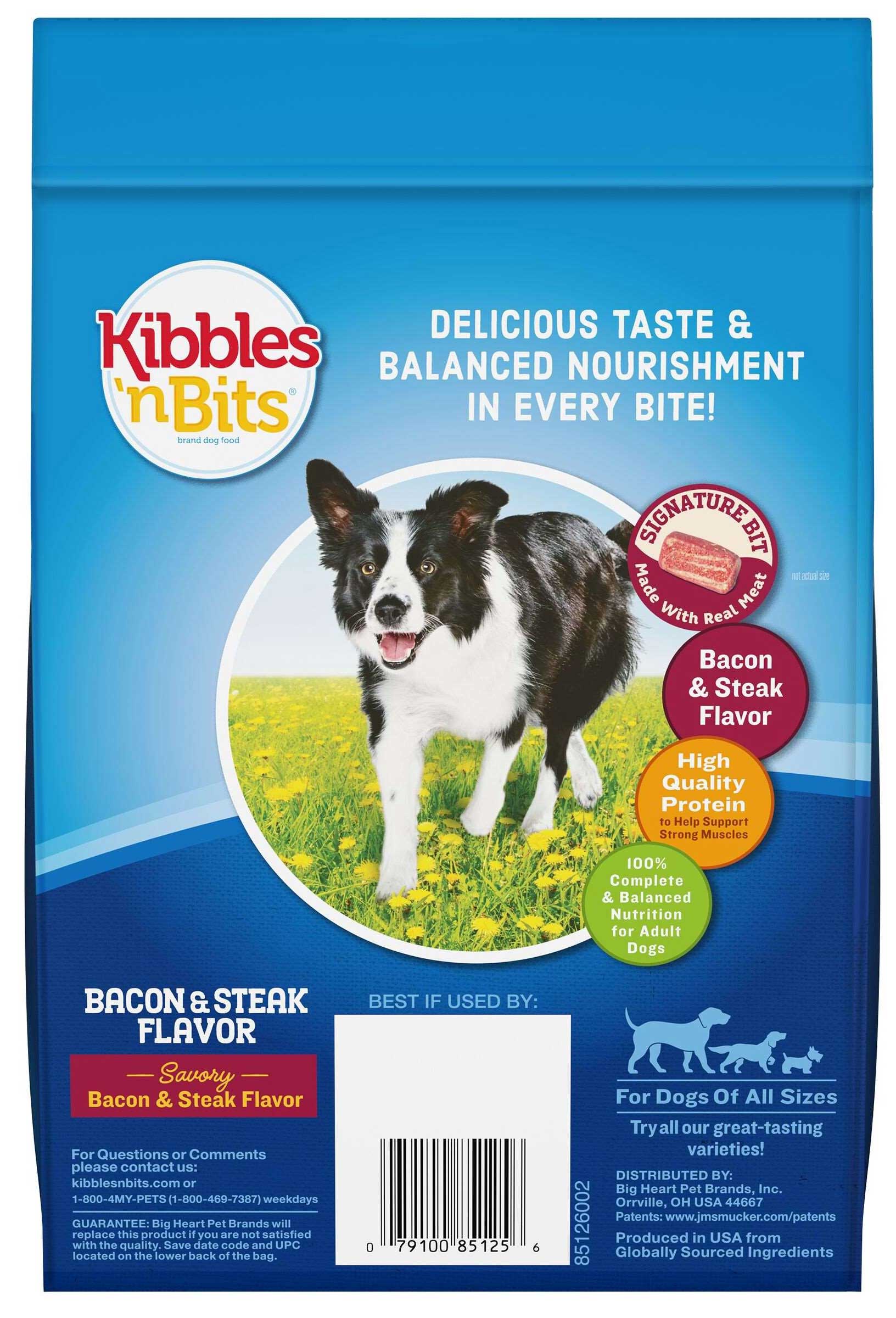 Kibbles N Bits Bacon and Steak Dry Dog Food 3.5 Pound 4 per case