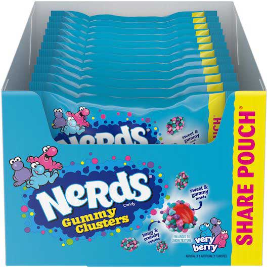 Nerds Very Berry Gummy Clusters Candy, 3 Ounce -- 48 per case