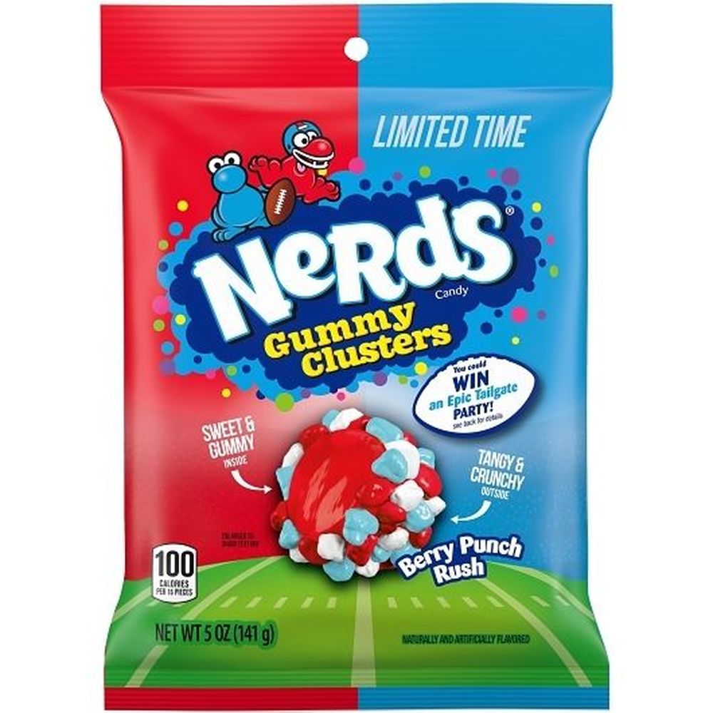 Nerds Berry Punch Rush Gummy Clusters, Peg Bag, 5 Ounce -- 12 Per Case