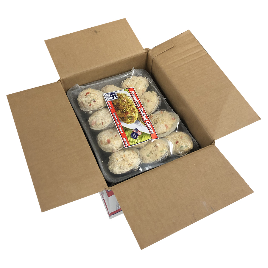 Sea Watch Premium Stuffed Clams In Natural Shells, 2 Ounce -- 36 Per Case