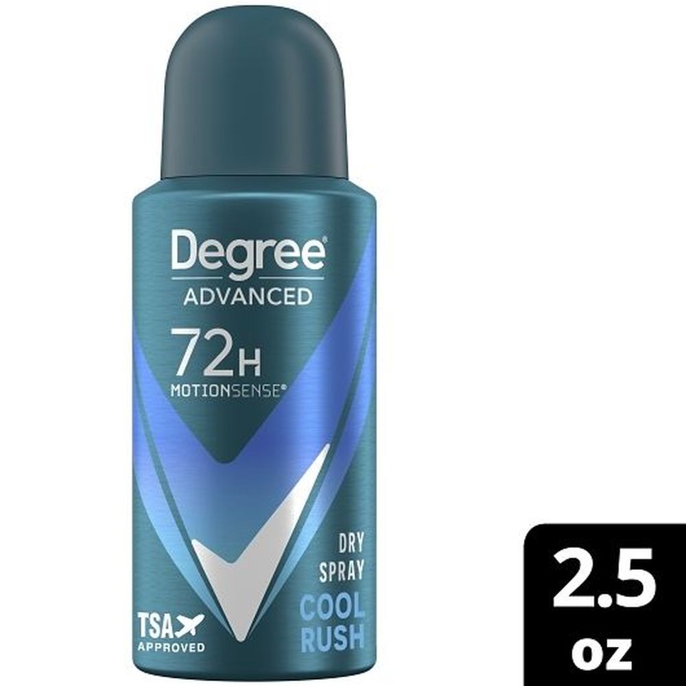 Degree Men Antiperspirant Deodorant Dry Spray Cool Rush, 3.8 Oz Twin Pack
