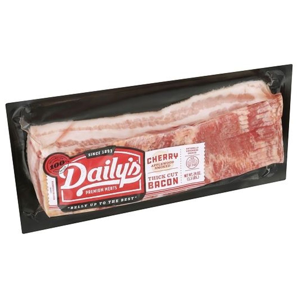 Dailys Cherry Applewood Smoked Thick Cut Bacon, 1.5 Pound -- 16 per case