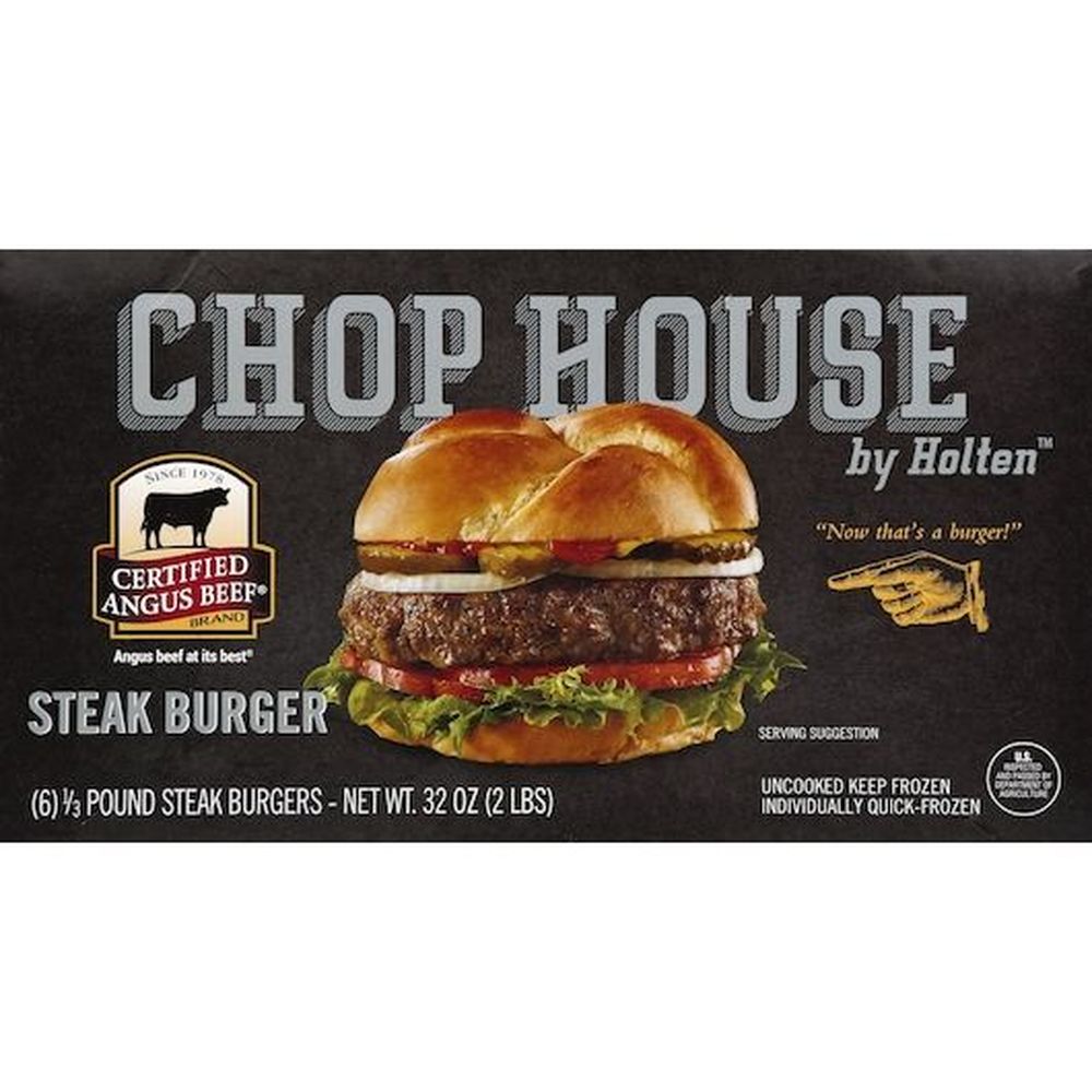 Chophouse Beef Steak Burger, 2 Pound -- 6 Per Case