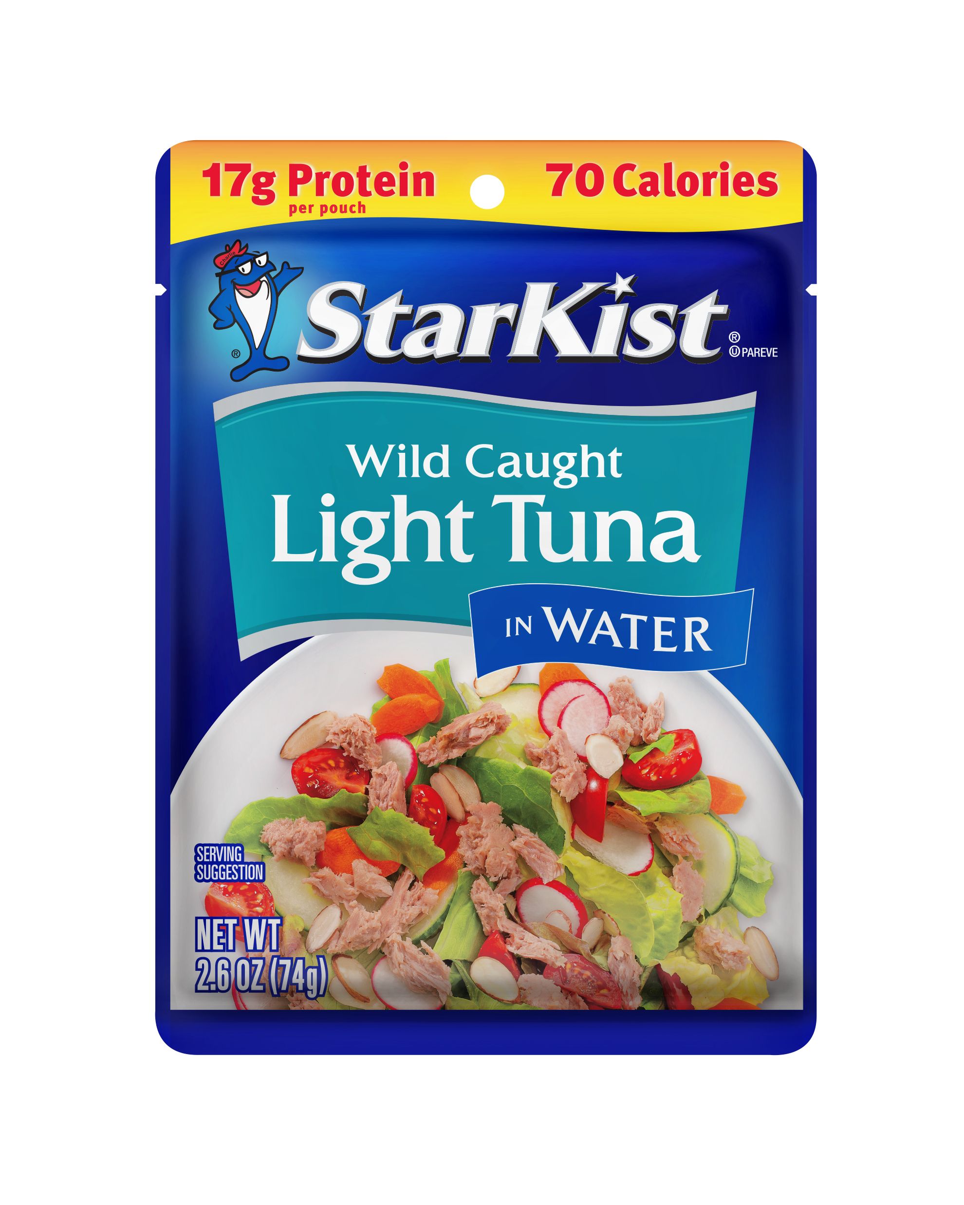 StarKist Chunk Light Tuna in Water, 2.6 Ounce Pouch -- 24 per case.
