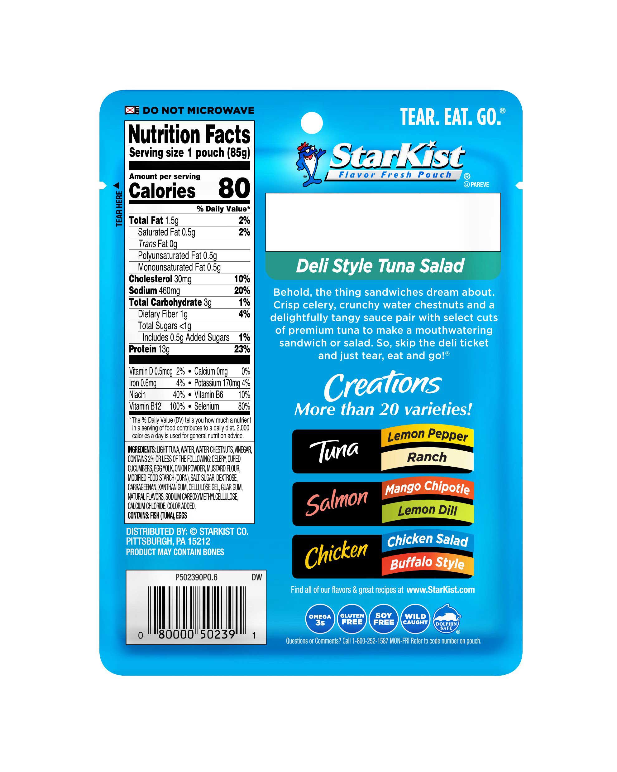 Starkist Original Deli Style Chunk Light Tuna Salad, 3 Ounce -- 24 Per Case