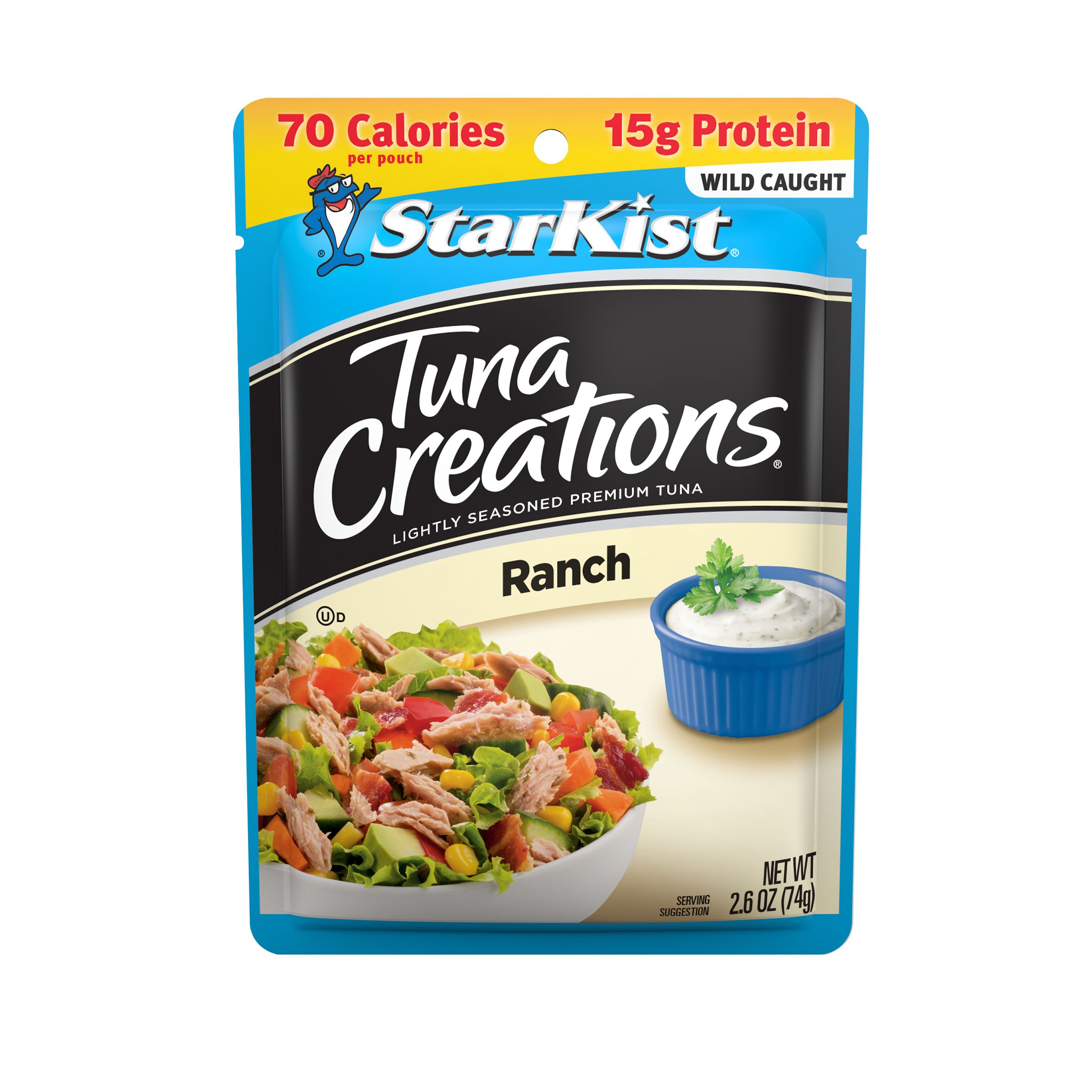 StarKist Tuna Creations Ranch Chunk Light Tuna, 2.6 Ounce -- 24 per case.