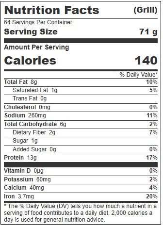Dr. Praegers Perfect Burgers, 11 Pound -- 64 Per Case