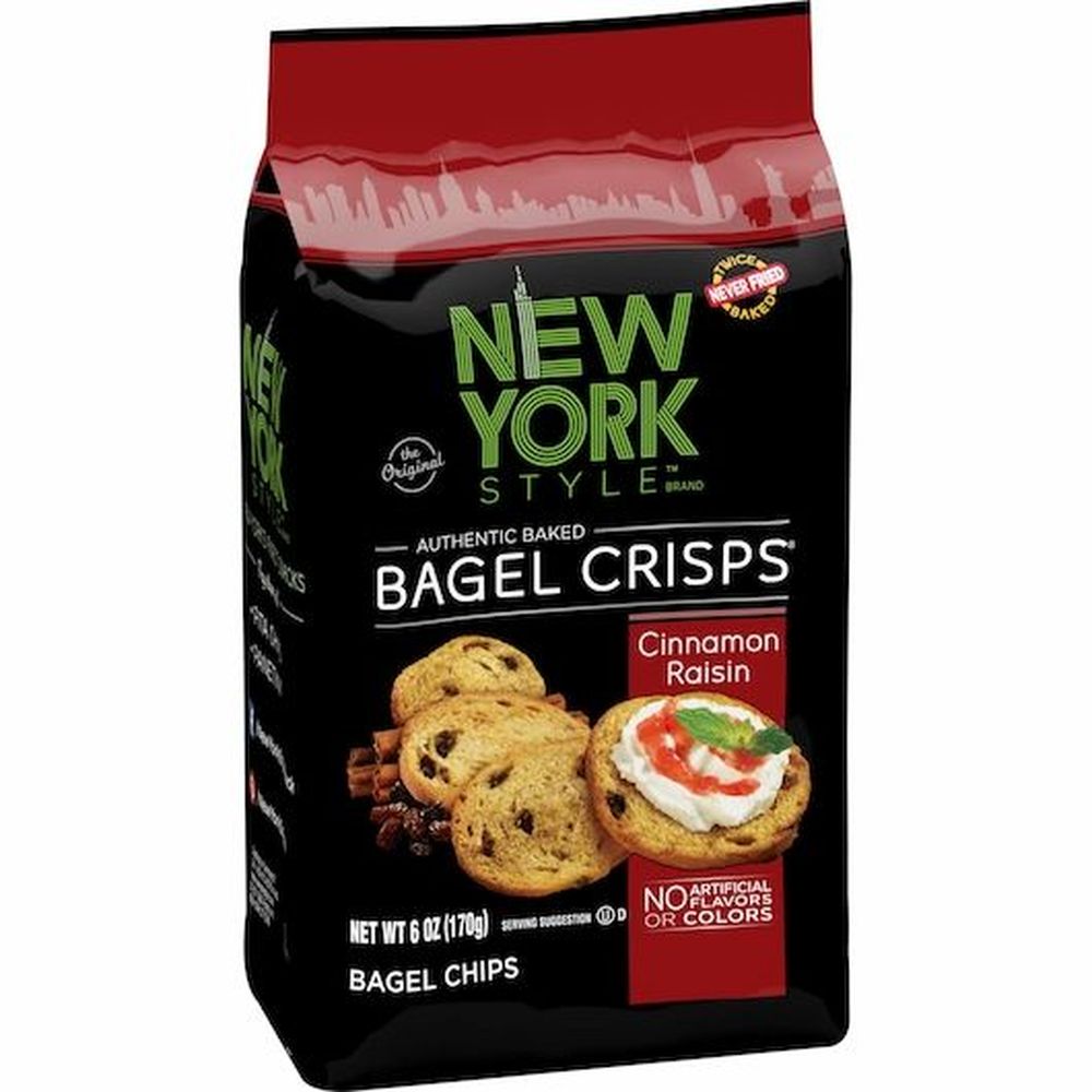 New York Style Cinnamon Raisin Bagel Crisps, 6 Ounce -- 6 Per Case