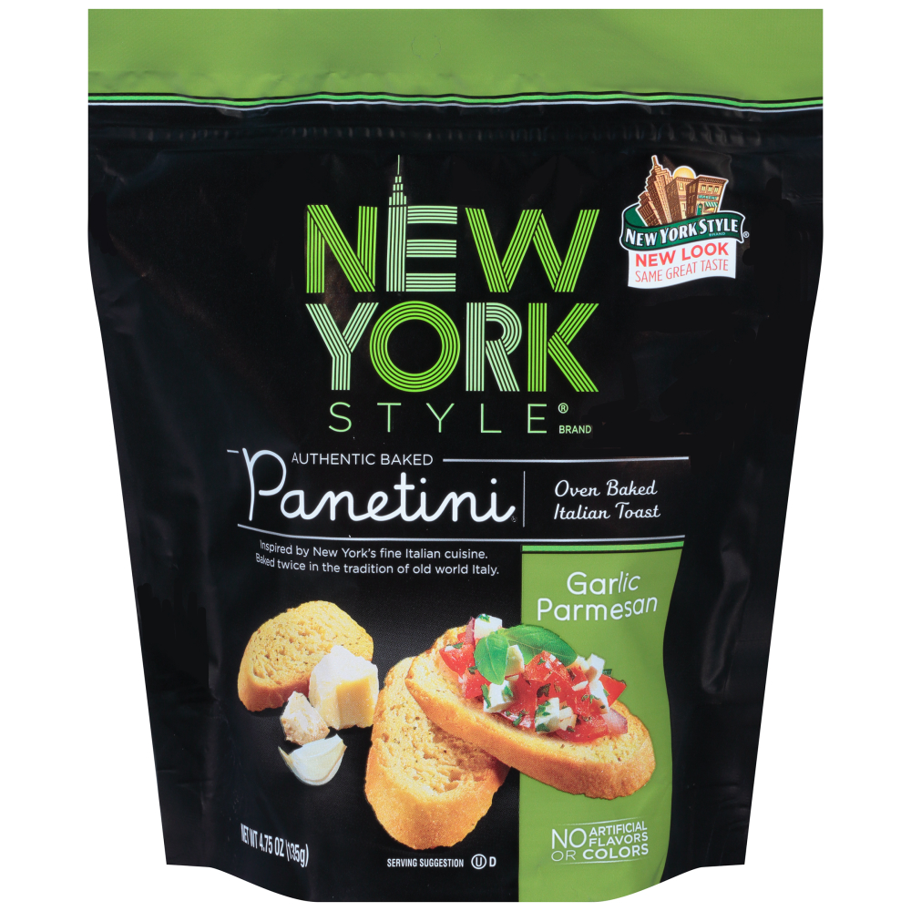 New York Style Hole Punch Garlic Parmesan Panetini Paunches, 4.75 Ounce -- 12 Per Case