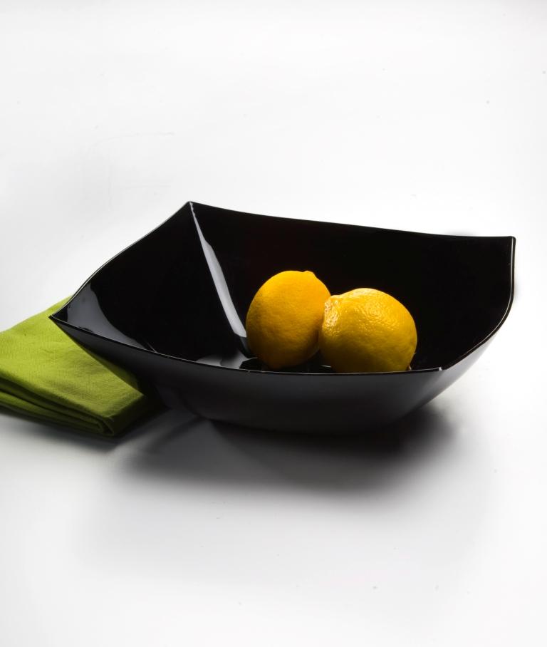 Yoshi Ware Emi Black Square Serving Bowl, 64 Ounce -- 50 Per Case