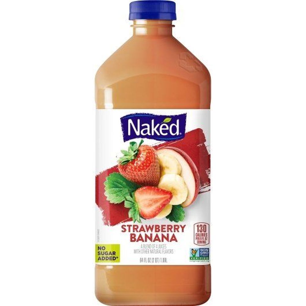 Naked Strawberry Banana Protein Juice Smoothie, 64 Fluid Ounce -- 6 Per Case