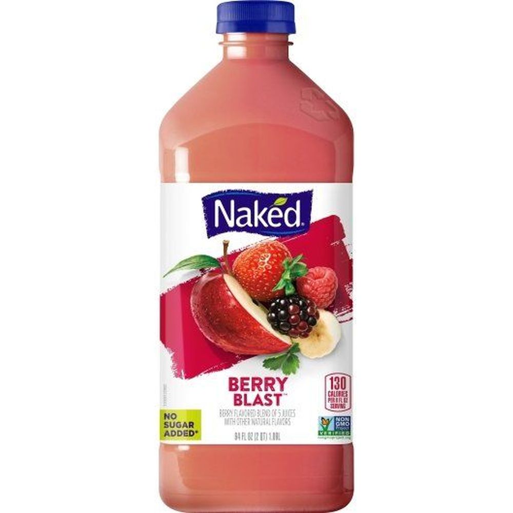 Naked 100 Percent Berry Blast Juice Blend Smoothie, 64 Fluid Ounce -- 6 Per Case