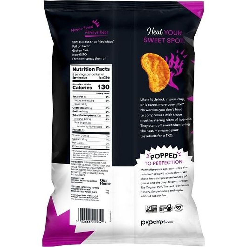 Popchips Sweet Heat Potato Chips, 5 Ounce -- 12 Per Case