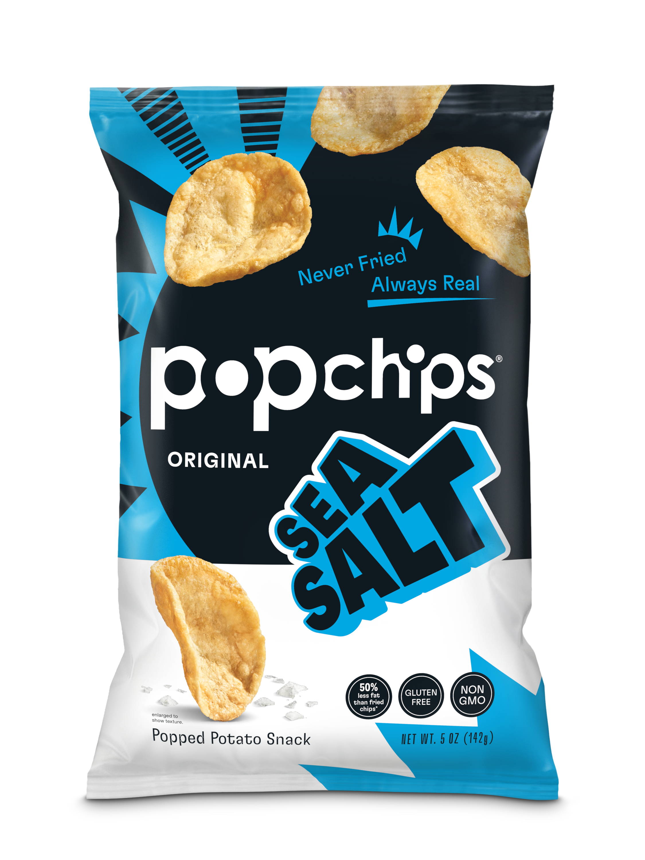 Popchips Sea Salt Popped Potato Chips, 5 Ounce -- 12 Per Case