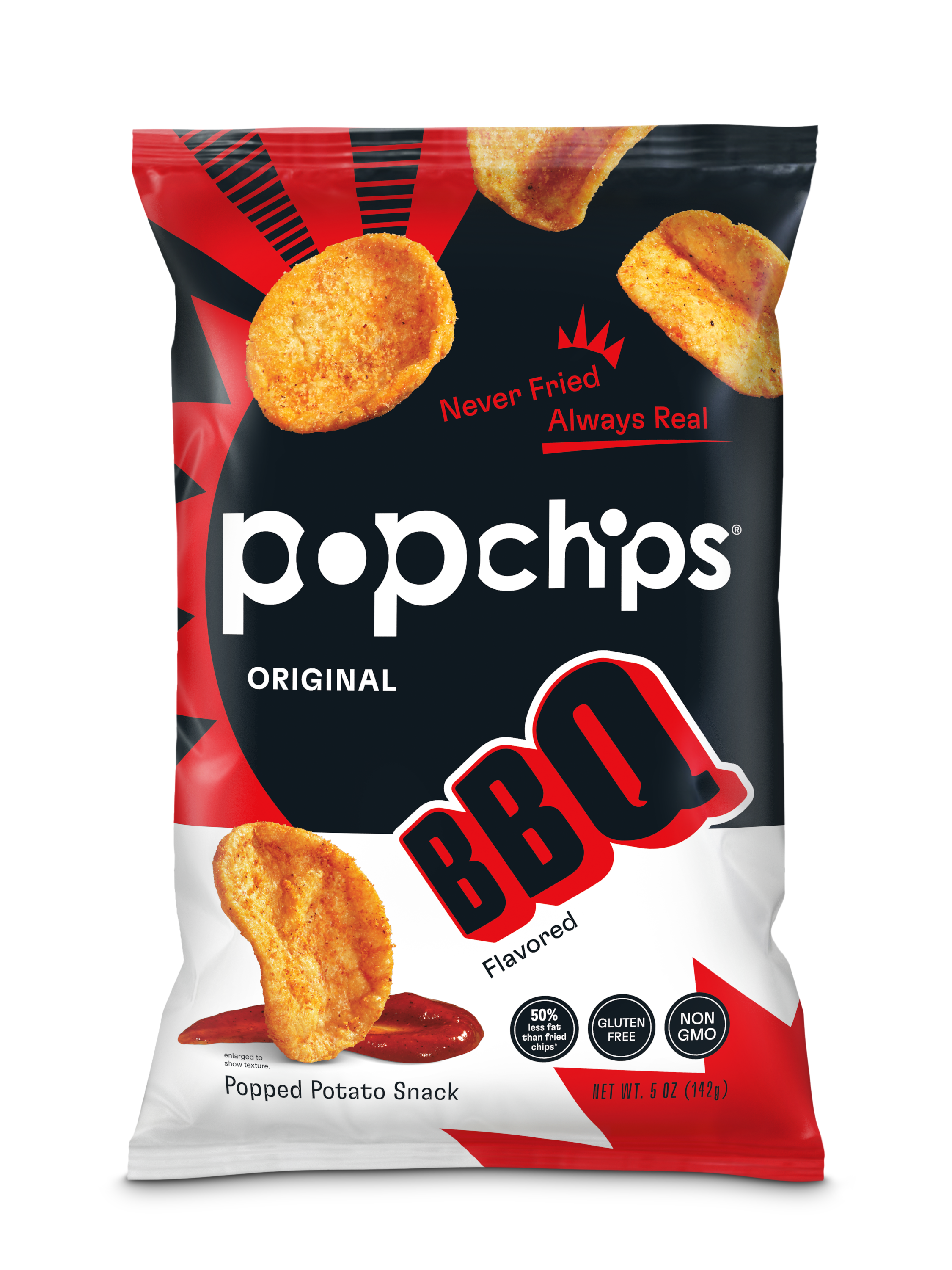 Popchips Barbeque Potato Chips, 5 Ounce -- 12 Per Case