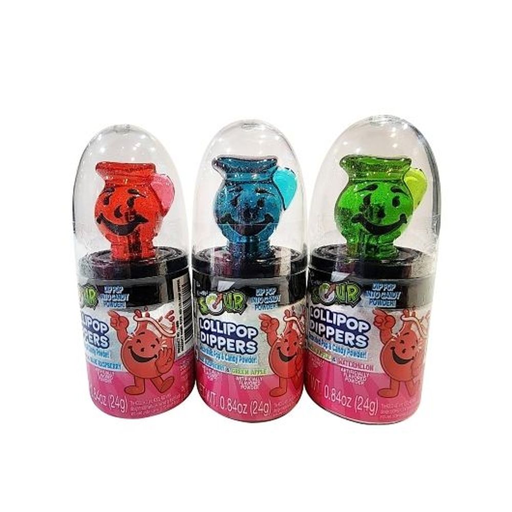 hippiedippy☆center ops Hilco Kool-Aid Sour Deco Lollipop Dippers Candy, 0.84 Ounce