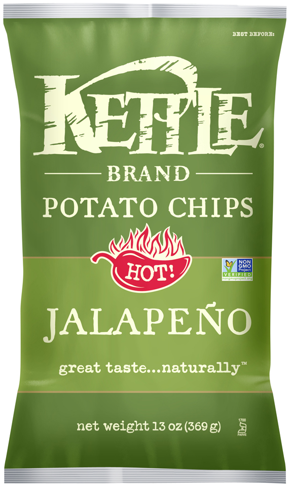 Kettle Foods Jalapeno Potato Chips, 13 Ounce -- 9 per case.