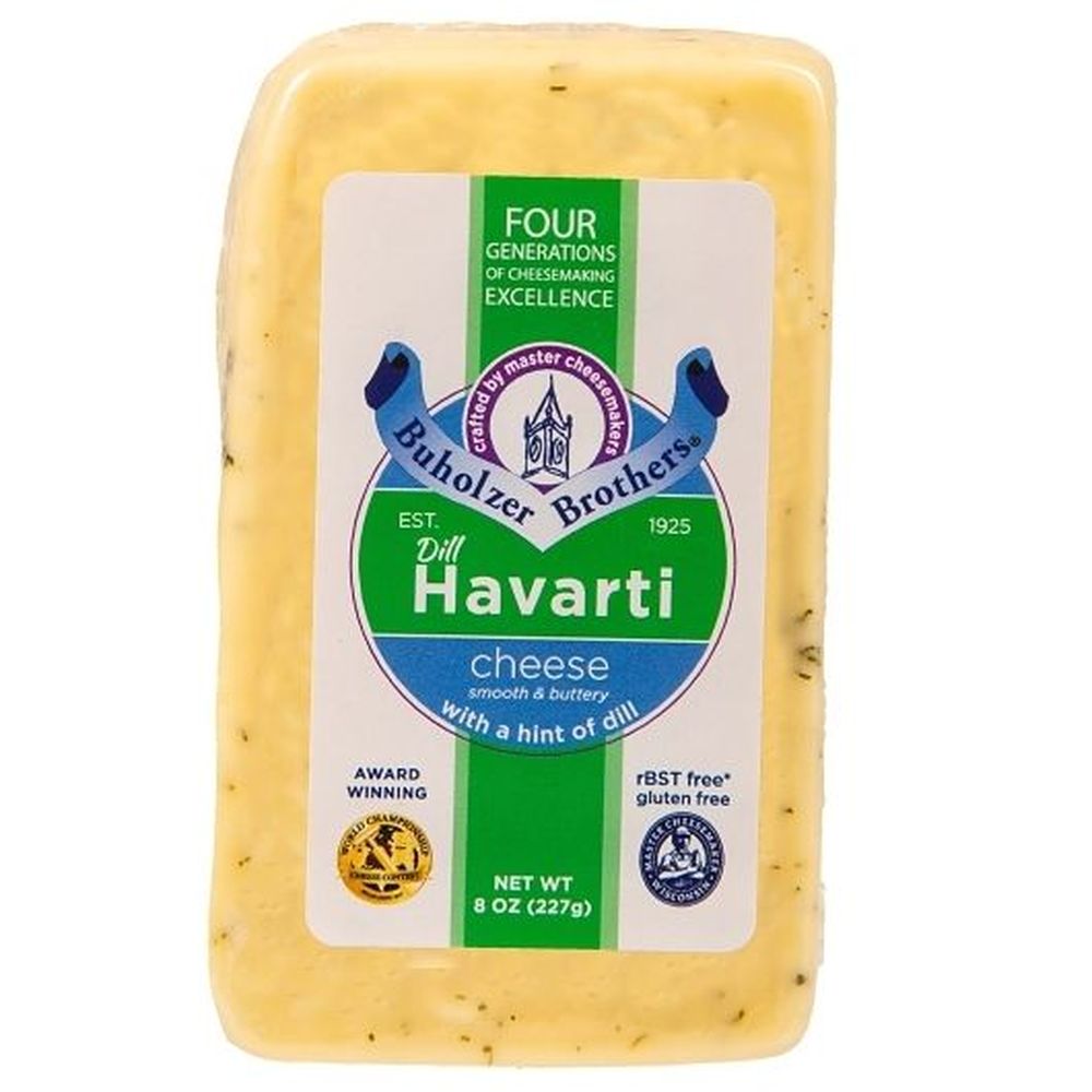 Buholzer Brothers Dill Havarti Cheese, 8 Ounce -- 12 Per Case