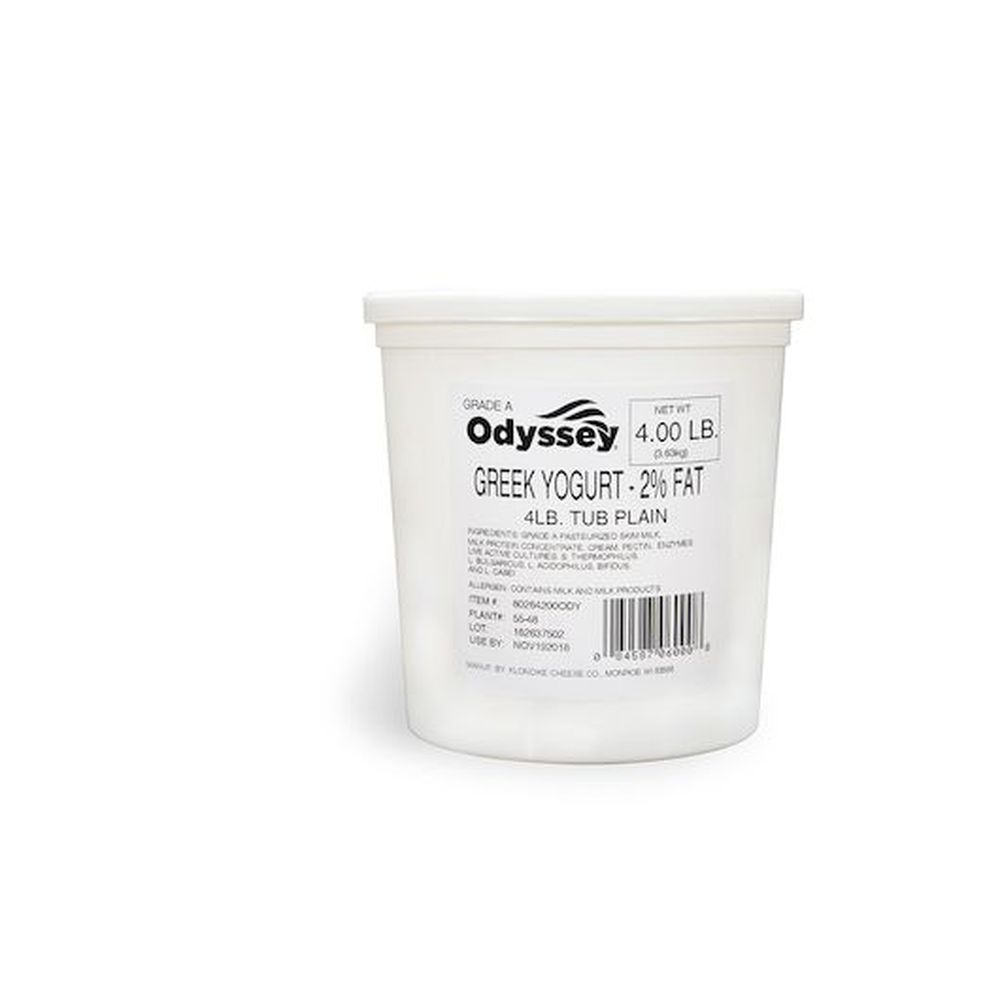 Odyssey 2 Percent Plain Greek Yogurt, 4 Pound -- 2 per case