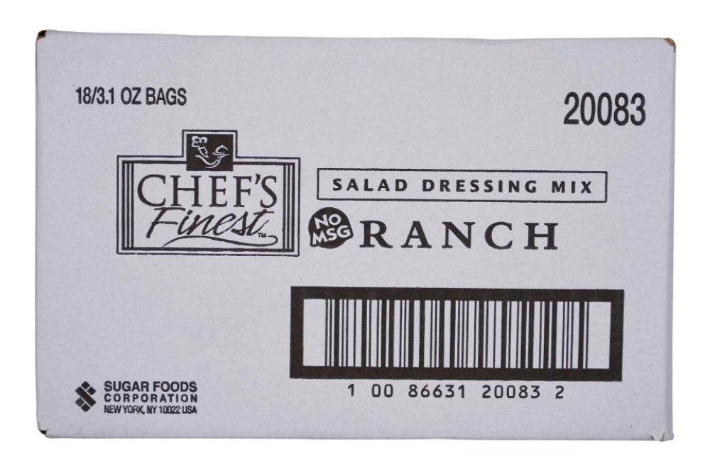 Chef's Finest Ranch Dressing, 3.1 Ounce -- 18 Per Case