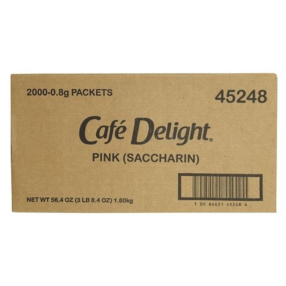 Cafe Delight Pink Saccharin Packets, 0.8 Gram -- 2000 per case