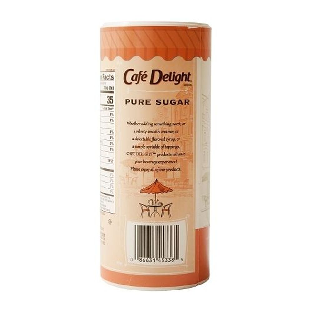 Cafe Delight Pure Sugar, 20 Ounce Canister -- 24 Per Case