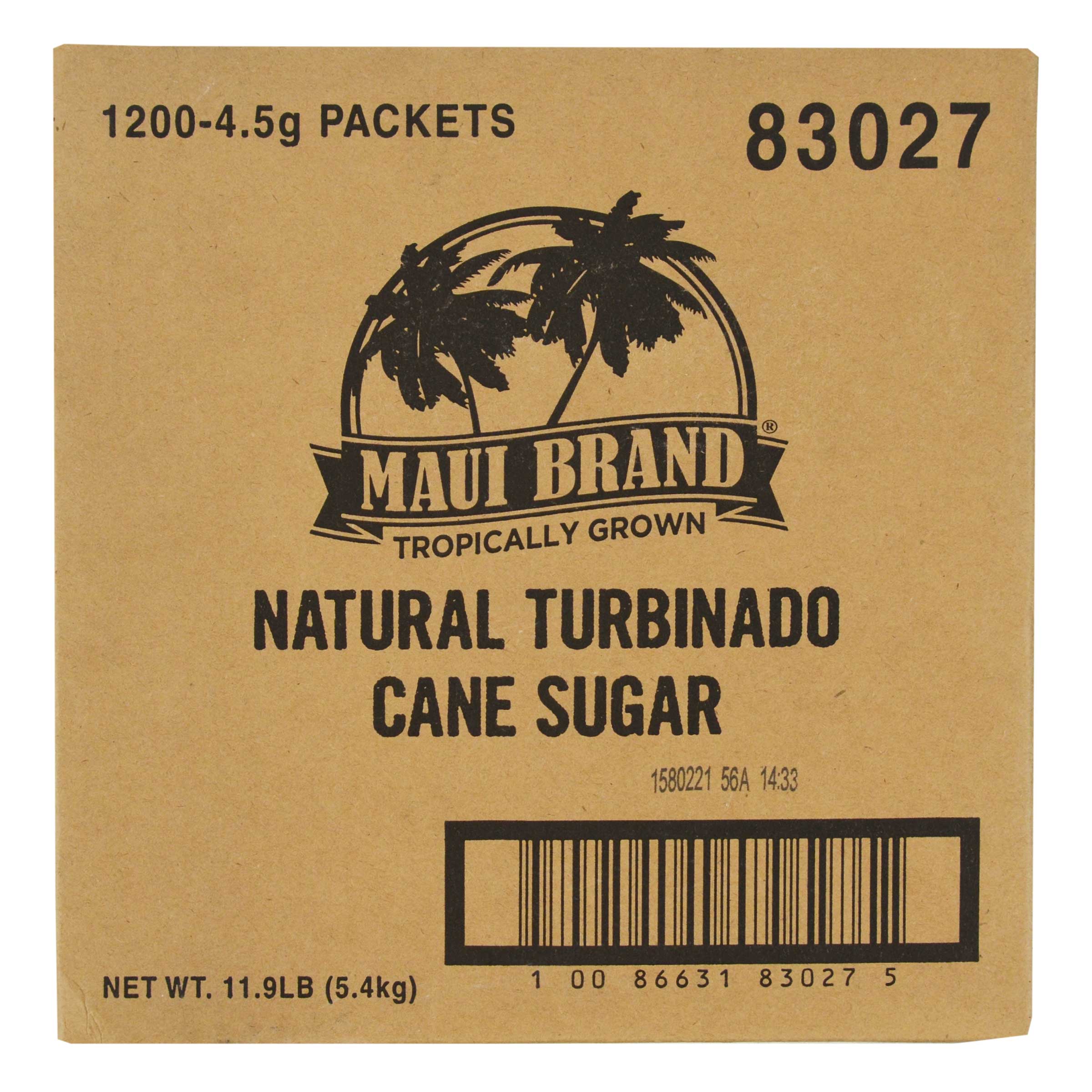Maui Turbinado Sugar, 4.5 Gram -- 1200 Per Case