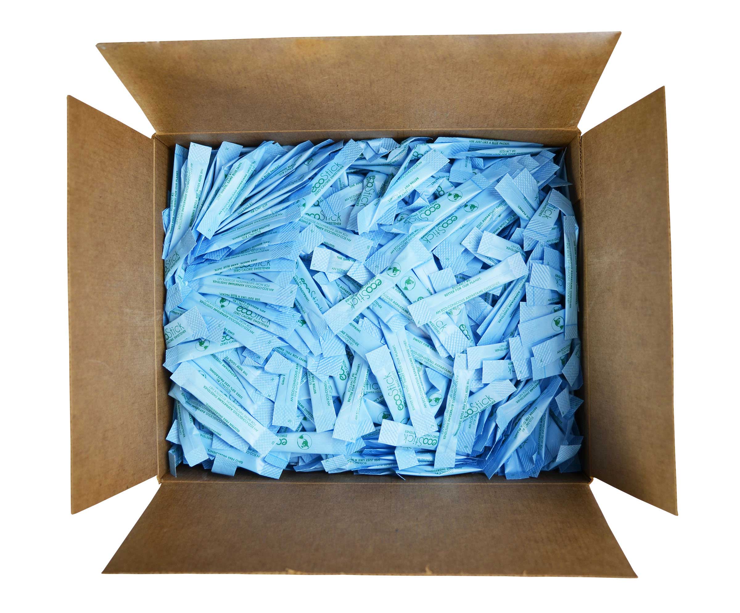 Ecostick Blue Aspartame Sugar Substitute, 0.5 Gram Packet -- 2000 Per Case