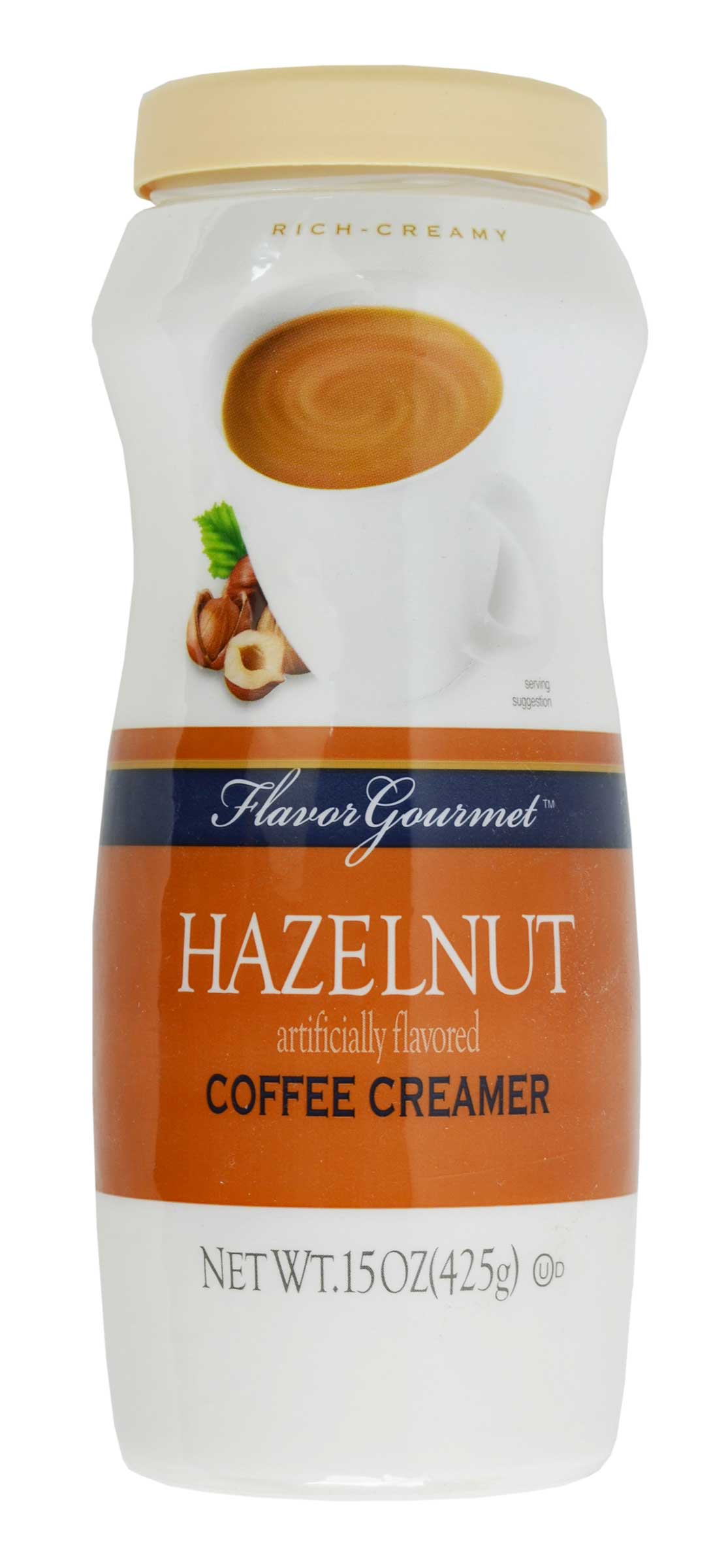 Flavor Gourmet Non Dairy Hazelnut Coffee Creamer, 15 Ounce -- 12 Per Case