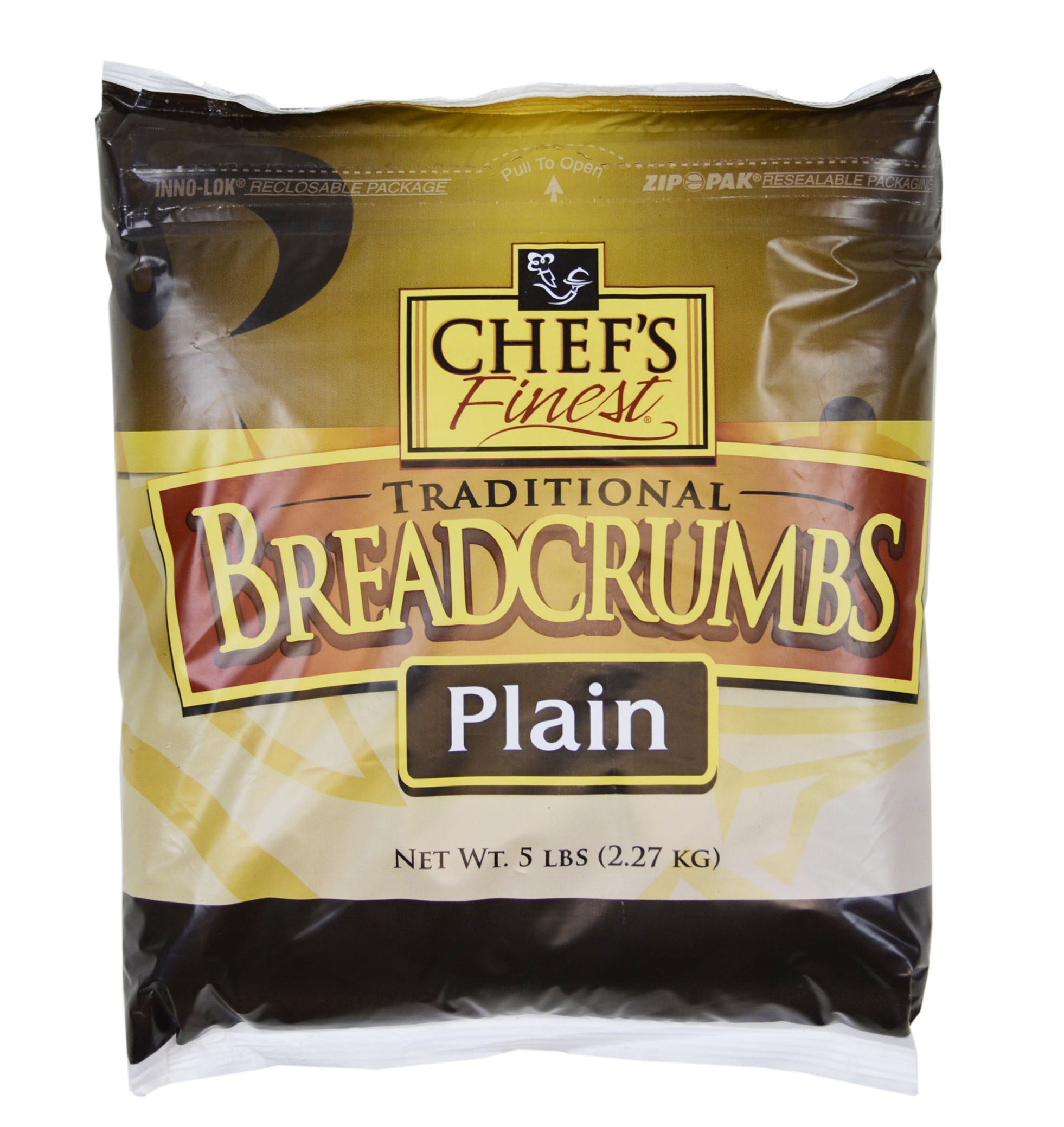 Chef's Finest Crumbled Medium Plain Bread Crumbs, 5 Pound -- 6 Per Case