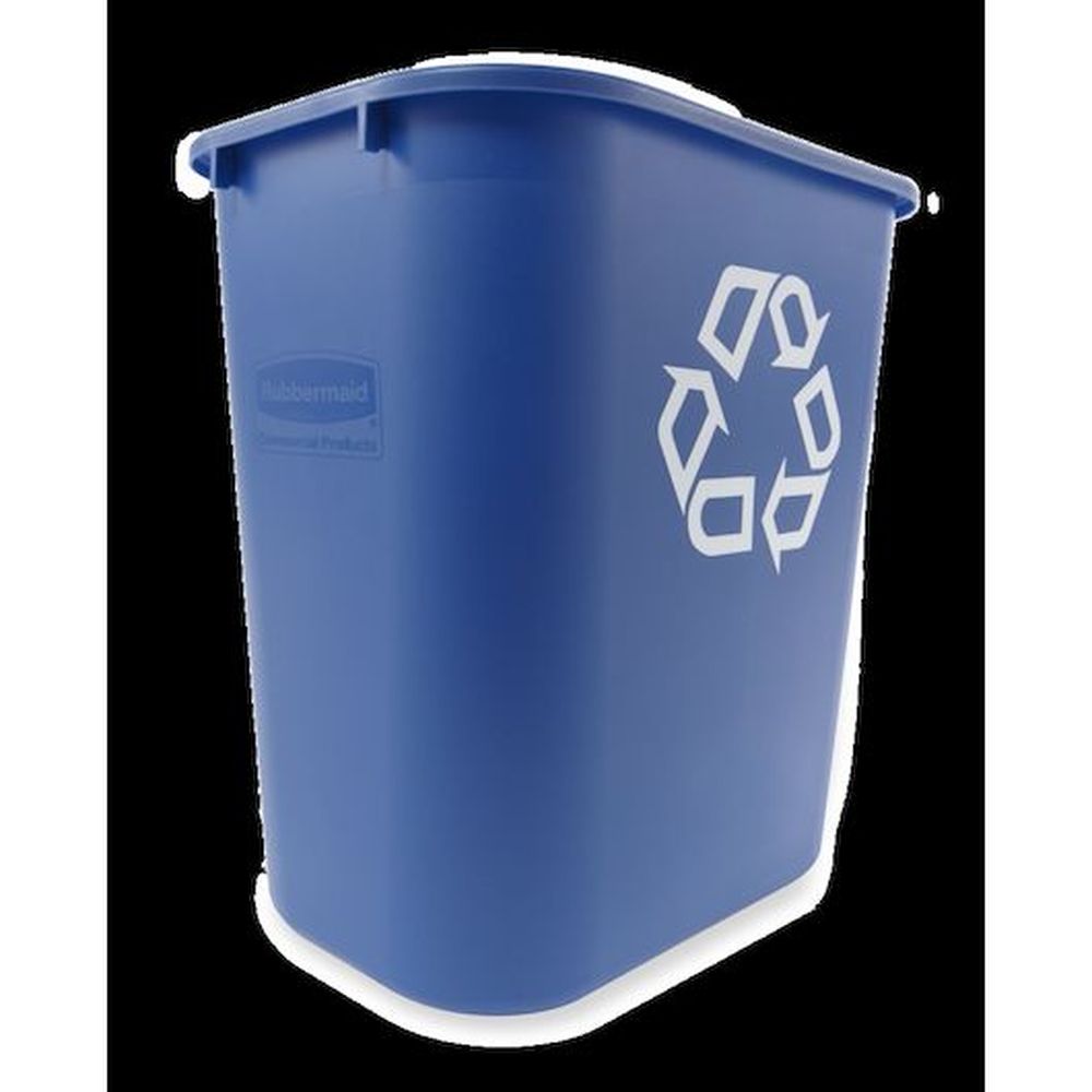 Rubbermaid Commercial Blue Medium Recycling Container, 28 Quart -- 12 Per Case