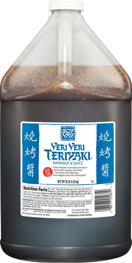Soy Vay Veri Veri Teriyaki, 10 Pound -- 4 Per Case