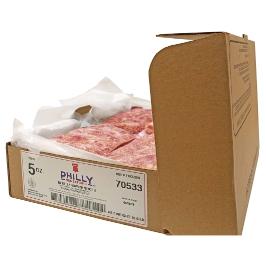 Philly Sensations Beef Sandwich Slices, 5 Ounce -- 32 Per Case