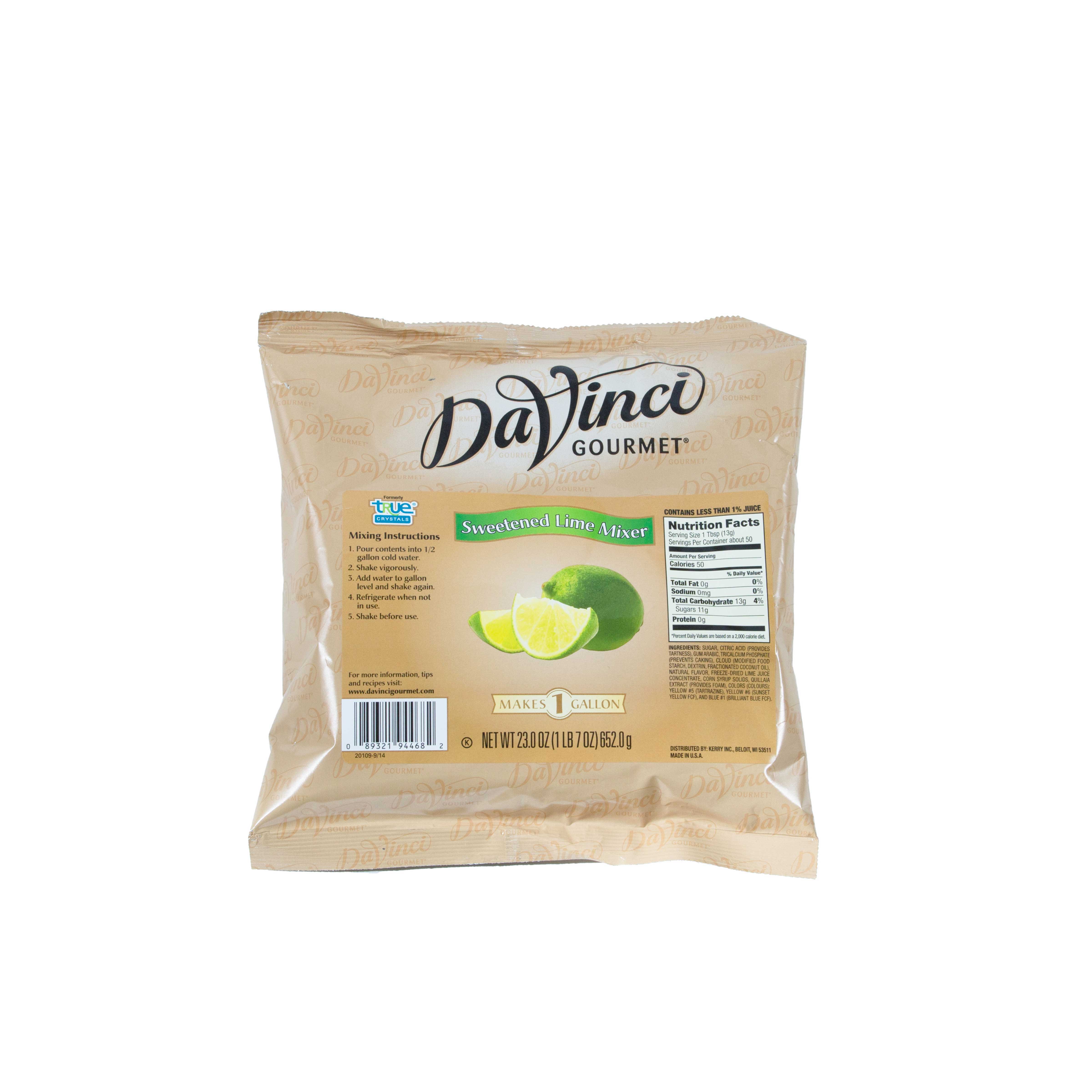 DaVinci Gourmet Sweetened Lime Mixer, 23 ounce -- 12 per case