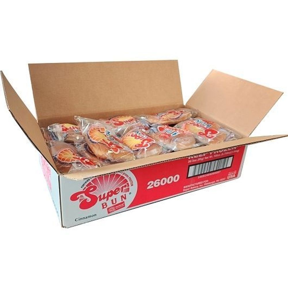 Super Bakery Individually Wrapped Lightly Glazed Super Bun