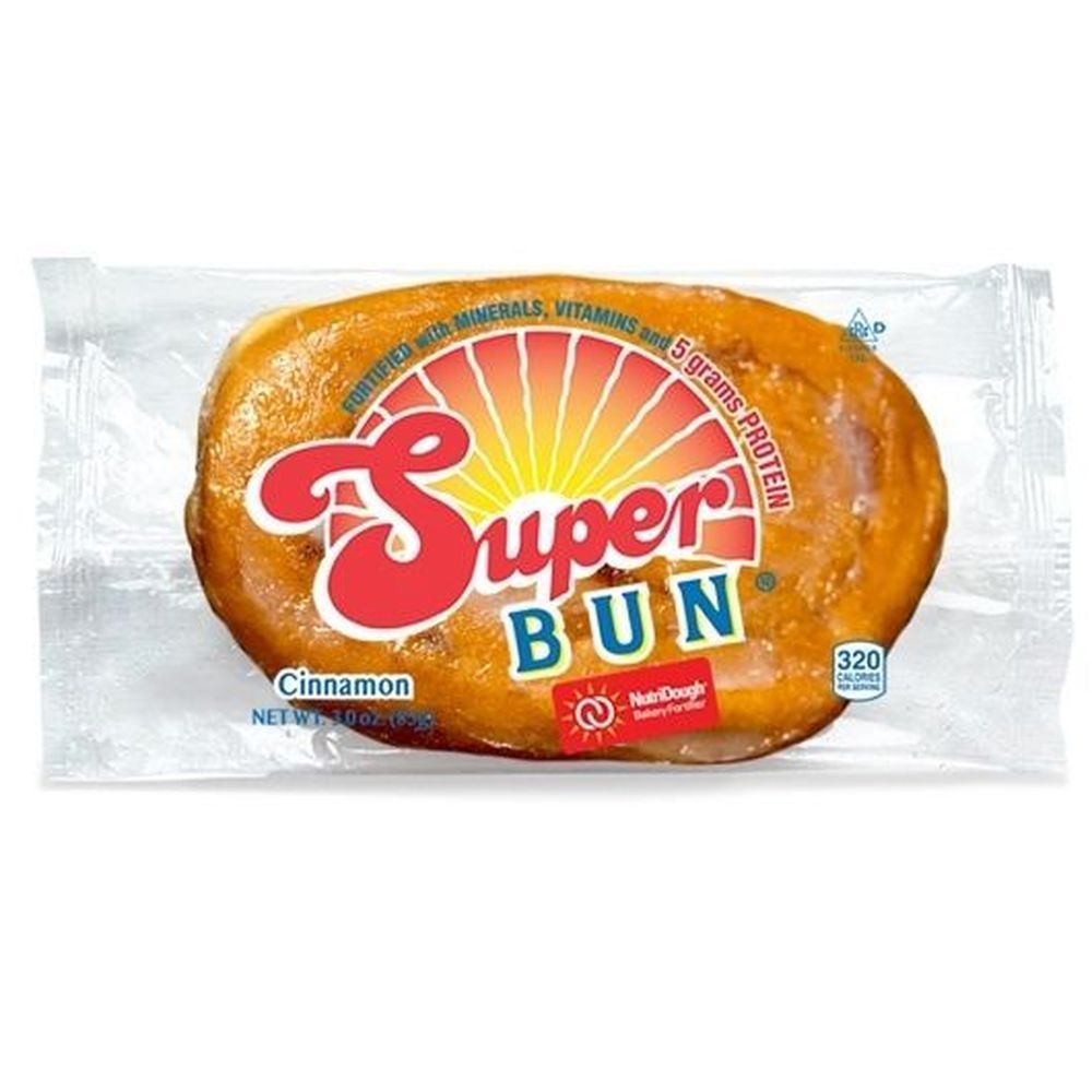 Super Bakery Individually Wrapped Lightly Glazed Super Bun, 3.05