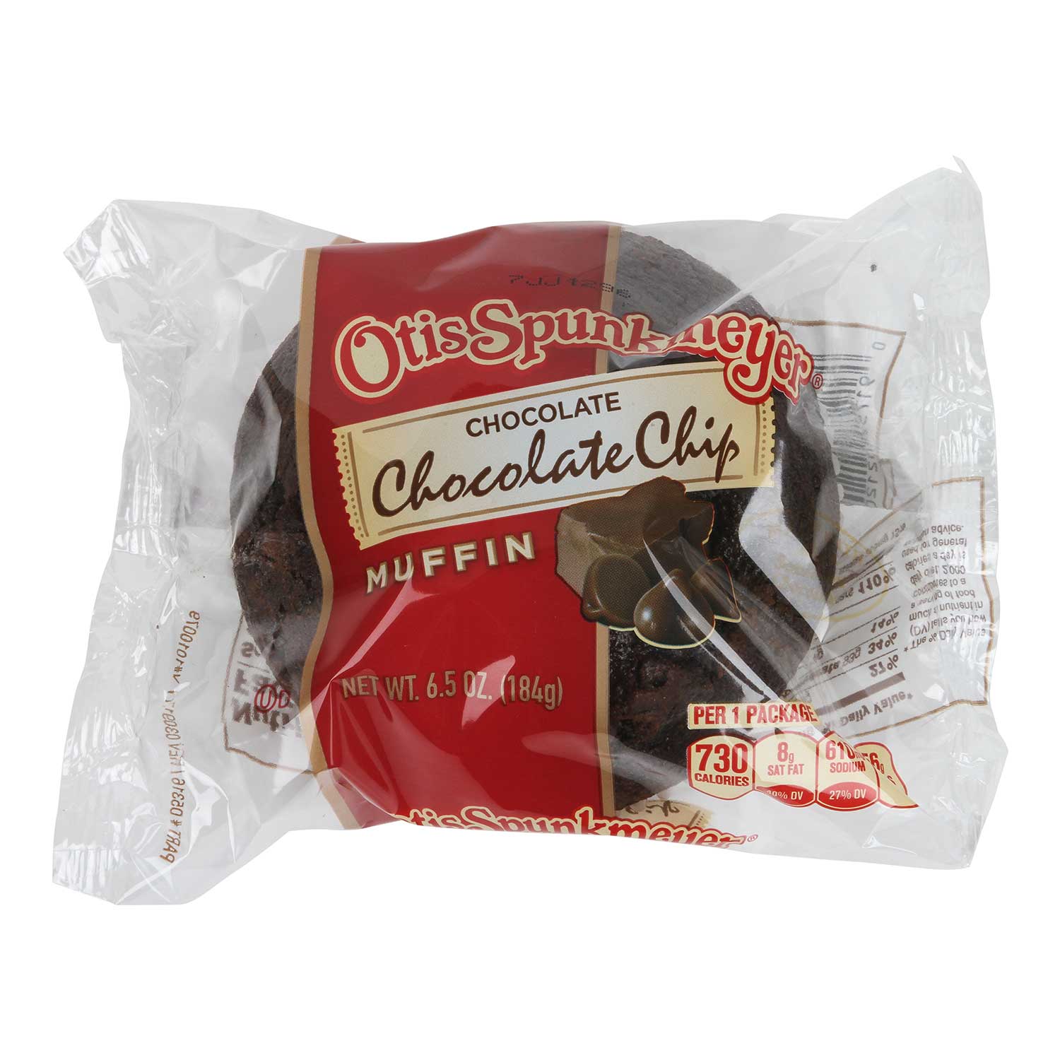 Otis Spunkmeyer Delicious Essentials Chocolate Chocolate Chip Muffin, 6.5 Ounce -- 48 per case.