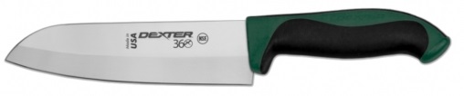 Dexter Russell Santoku Knife With Green Handle, 7 Inch -- 6 Per Case
