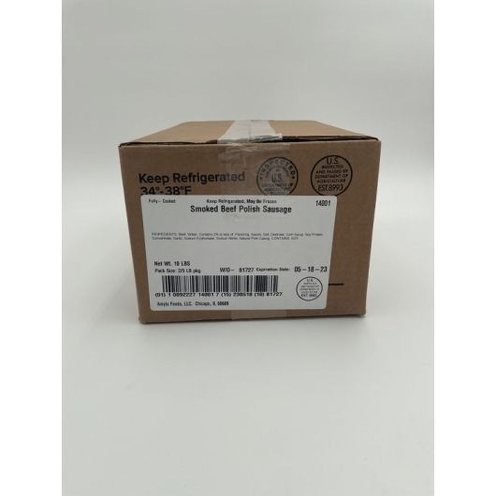 Leon's Smoked Beef Polish Sausage, 20 Count -- 2 Per Case