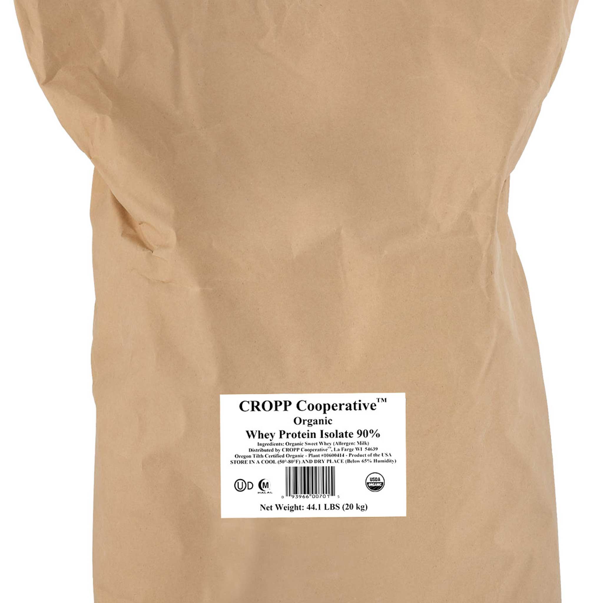 Organic Valley Organic Whey Protein Powder Isolate 90%, 44.1 Pound