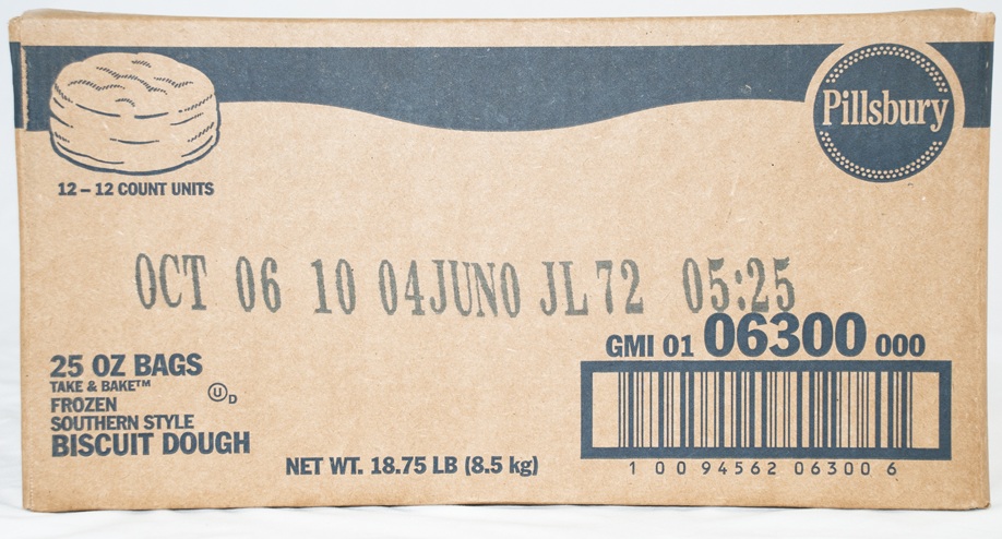 General Mills Pillsbury Unbaked Take and Bake Southern Style Biscuit Dough, 2 Ounce -- 144 per case.