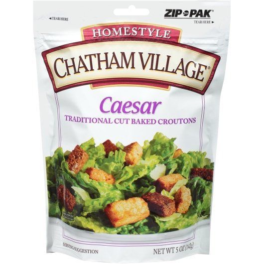 Chatham Village Caesar Traditional Cut Crouton, 5 Ounce -- 12 Per Case