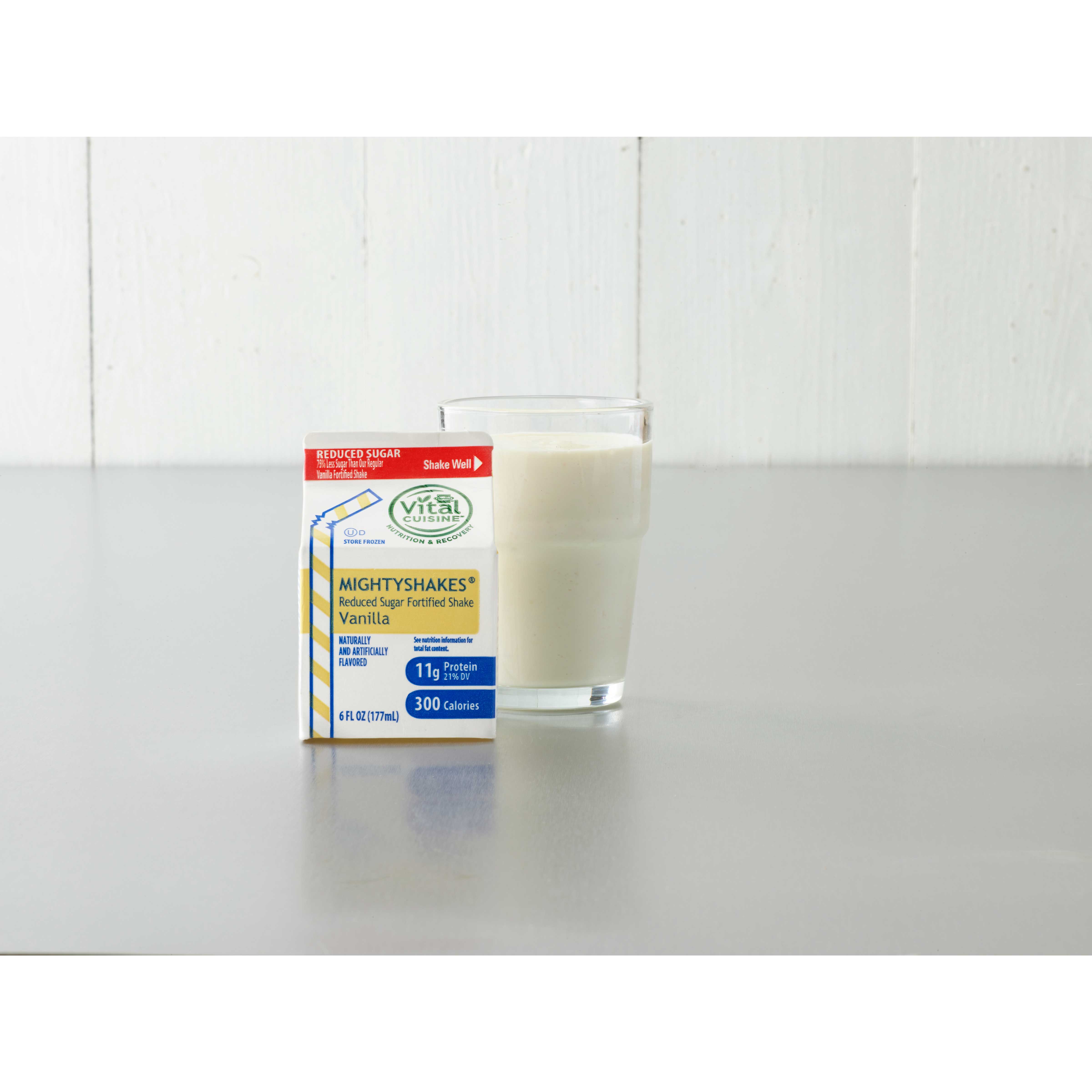 Mightyshakes No Sugar Added Vanilla Shake Beverage, 6 Ounce -- 50 Per Case