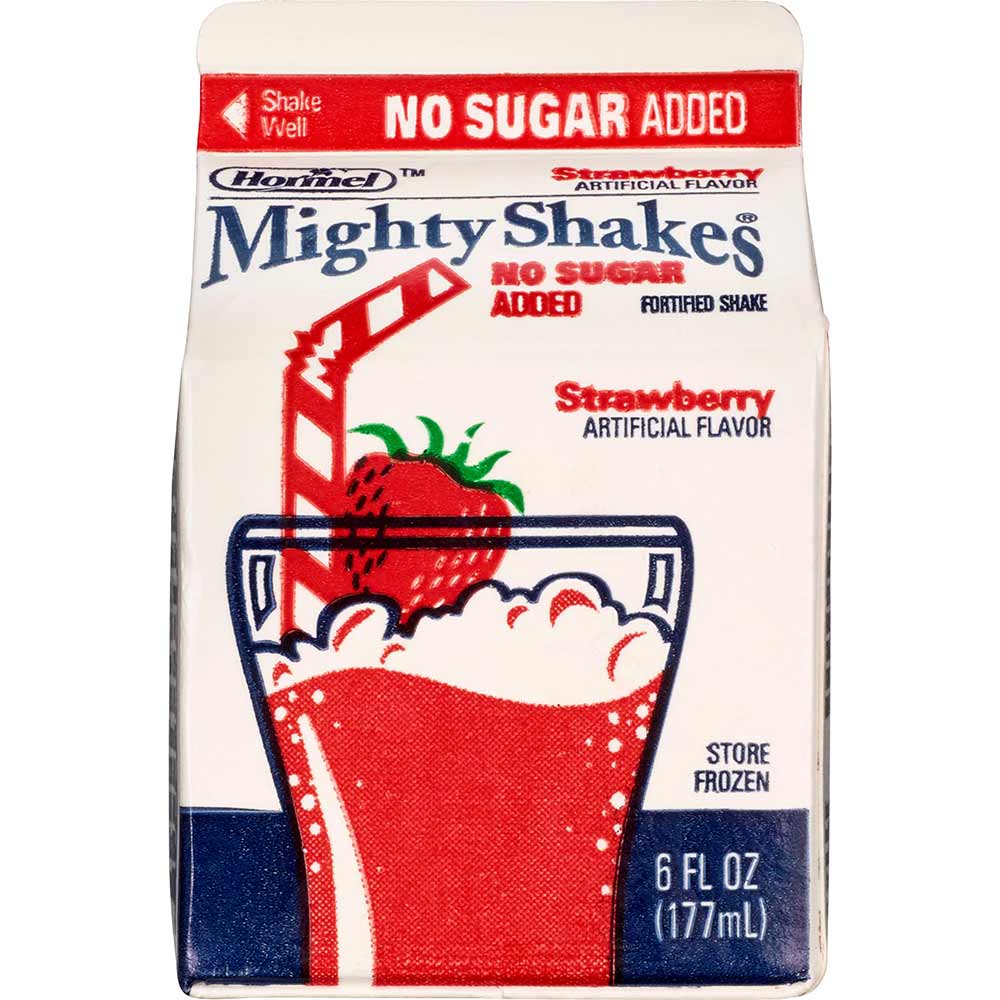 MightyShakes No Sugar Added Strawberry Shake Beverage, 6 Ounce